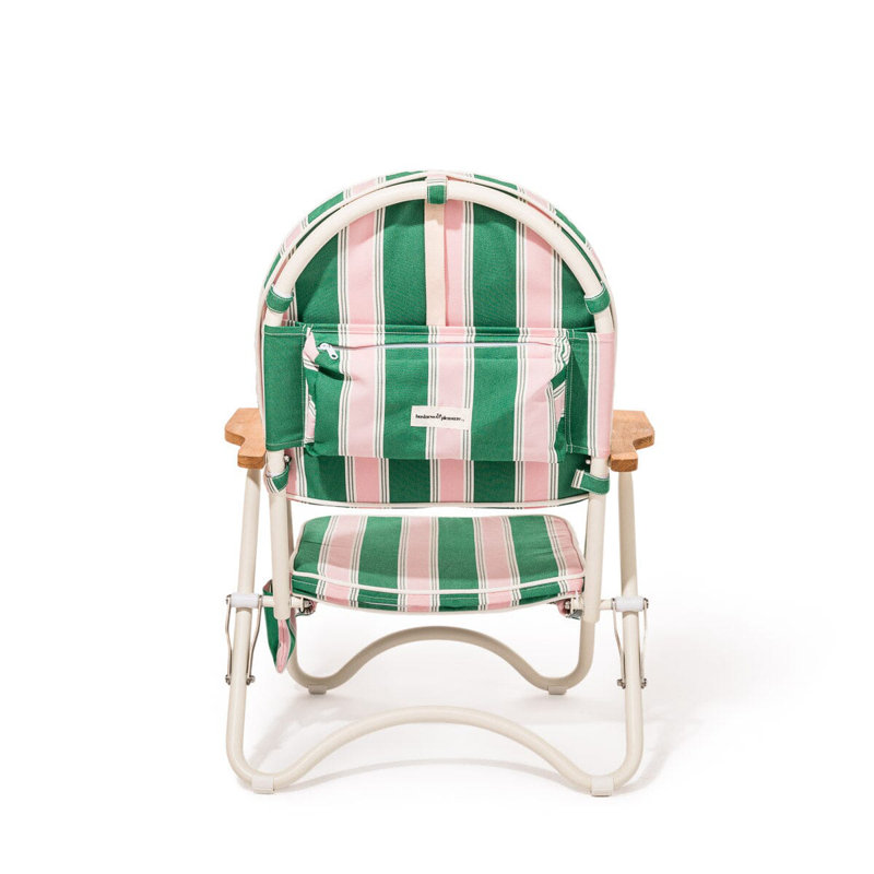 Pam Chair, Green/Pink Striped