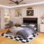 Grand lit plateforme en bois avec port USB et tablette de tête de lit-419821537-419821543