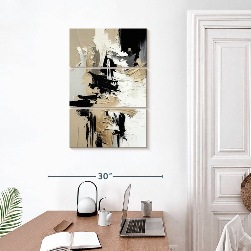 Avery texturé abstrait II, H 32 po x l 20 po