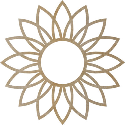 Médaillon de plafond en bois de marguerite 32 po x H 11 1/8 po x P 1/4 po