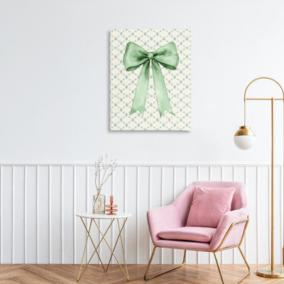 «Green Bow on Rose Quilt», par Petal Prints Design