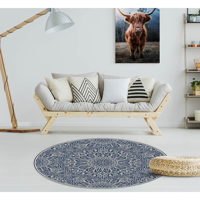 Hoboken Non-Slip Indoor Doormat, Round 136cm