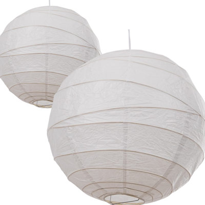 Value Packs 60cm H Paper Round Pendant Shade ( Clip On ) in White