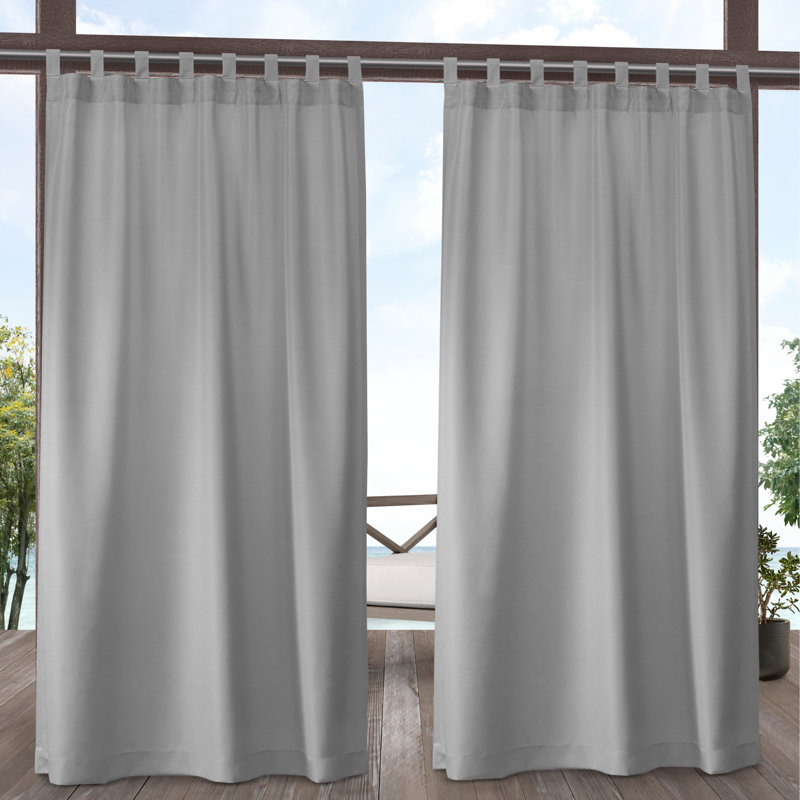 Prattsville Light Filtering Curtain Pair, 54" W x 84" L, Cloud Gray