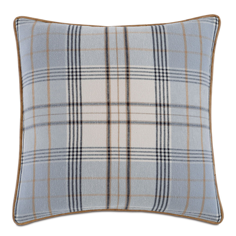 Arthur Plaid Cotton Throw Pillow, 20"H x 20"W
