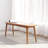 Solid Oak Wood Bench For Any Setting - Half-Round, , Versatile Dining & Living Room Spacious Seating
