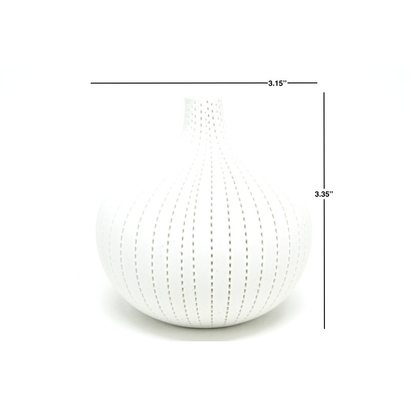 2.56'' Handmade Table Vase, White