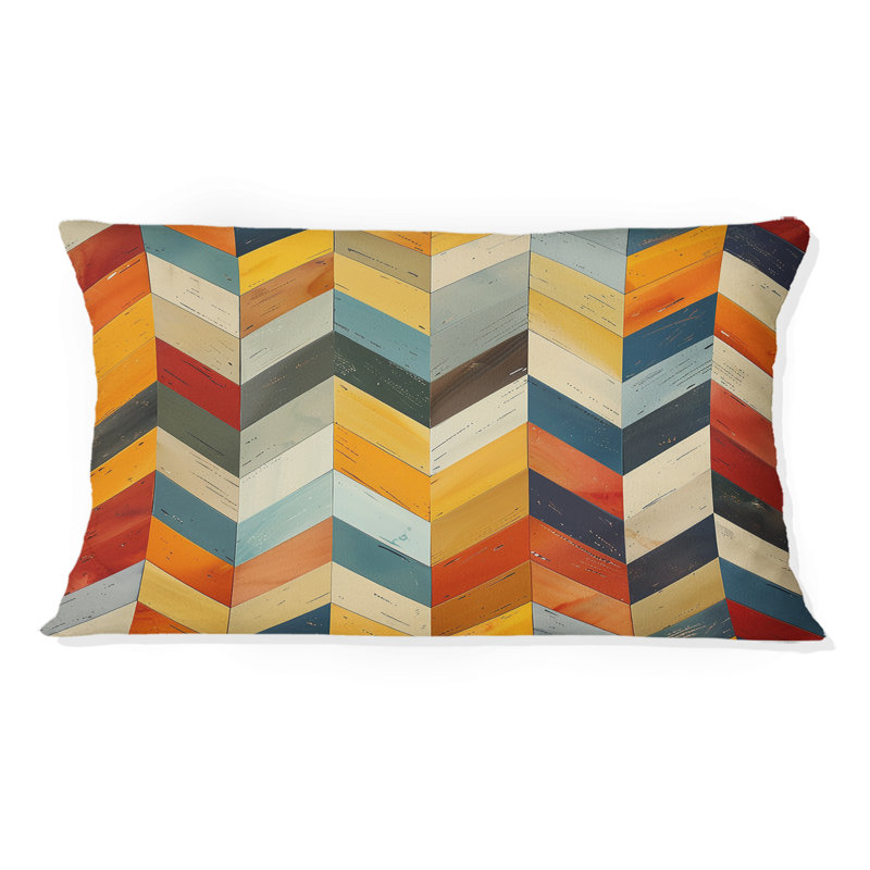 Coussin décoratif à chevrons