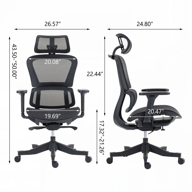 High Back Mesh Office Chair:8365HP-BK
