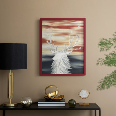«Christmas Holiday Art», reproduction encadrée en bois massif