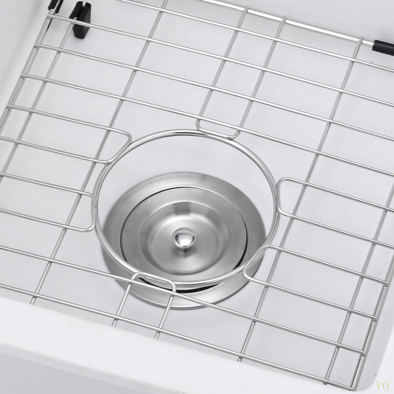 Évier de bar en quartz avec grille et crépine L 18 po x l 16 po Quartz