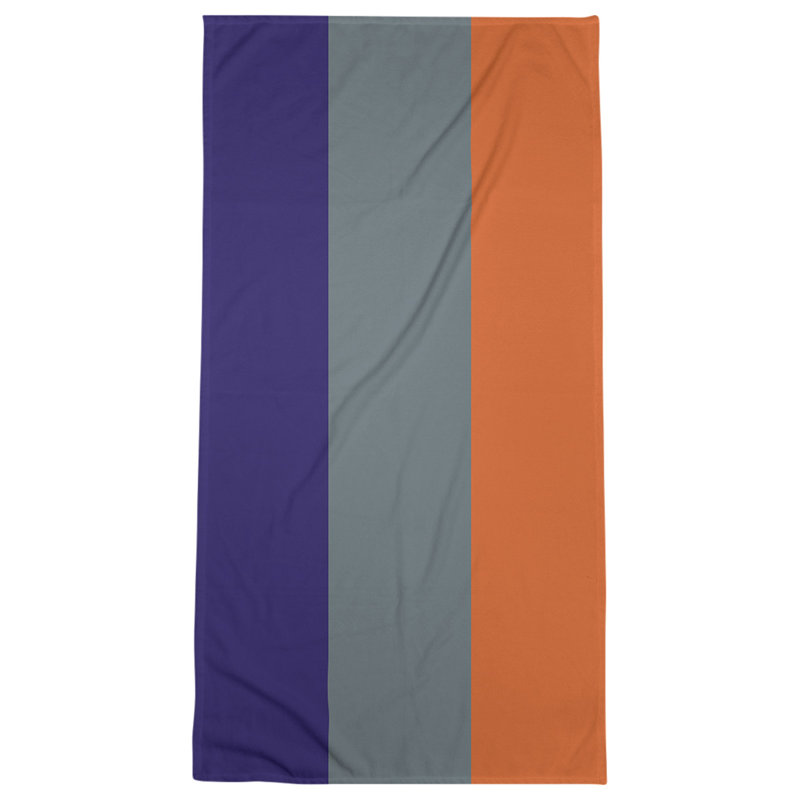 Lightweight Beach Towel, Purple/Gray/Orange