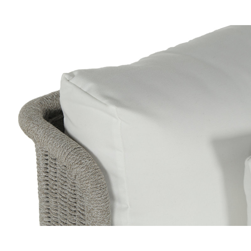 Ibiza Outdoor Teak Lounge Chair, Stinson White, Brown