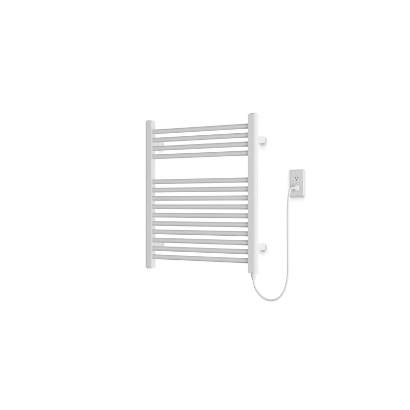 Denby Wall Mount Electric Towel Warmer, White, 27" H x 23.625" W x 5.19" D