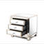Armoire d'extraction à miroir à 3 tiroirs l 19,7 po x P 15 po x H 26 po Champagne, multifonctionnelle convenant aux couloirs, salons, coins, chambres à coucher, canapés