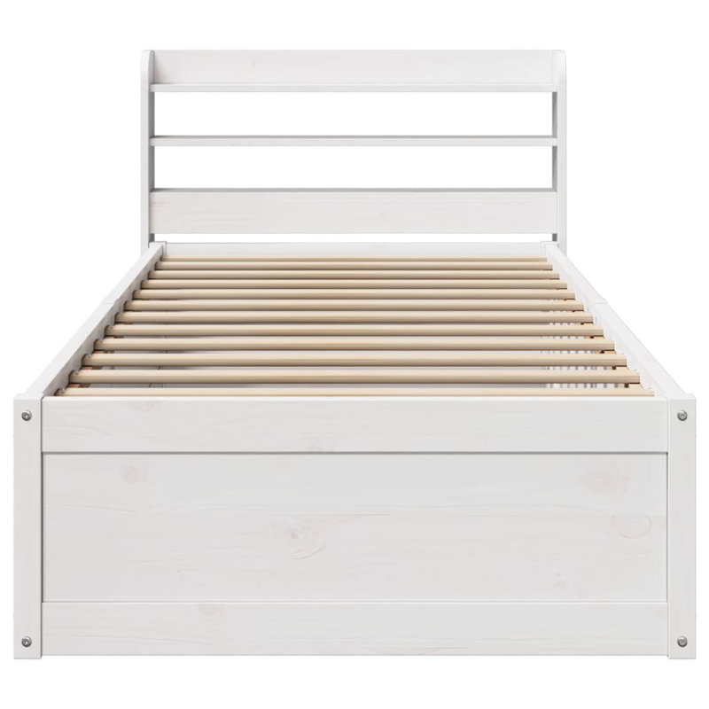 Cushman Bed, European Single (90 x 200cm), White