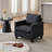 28.4" Faux Leather Upholstered Armchair