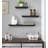 The Sadie 3 Piece Floating Shelf Set Black, 1 each 18" 24" 36"-124918913
