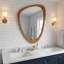 Miroir décoratif élégant en bois massif irrégulier pour une esthétique à la maison améliorée et un placement polyvalent-130556851-130556852
