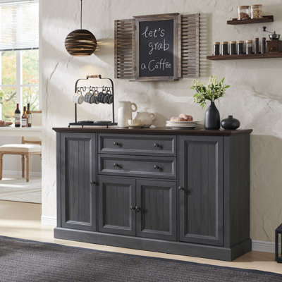 Niyah 58"  Buffet Cabinet with Storage, Sideboard Buffets Cabinet with 4  Doors and 2 Drawers