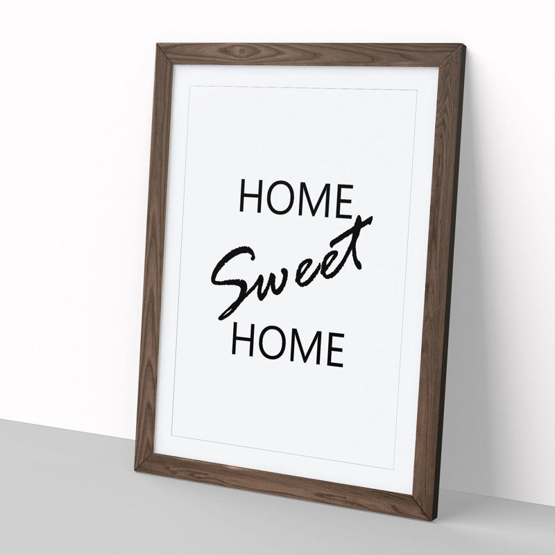 Home Sweet Home - Framed Print, Walnut Framed, 90cm H x 65cm W x 2cm D