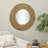 Crin Metal Abstract Gold Wall Mirror with Overlapping Wire Rings-244123703