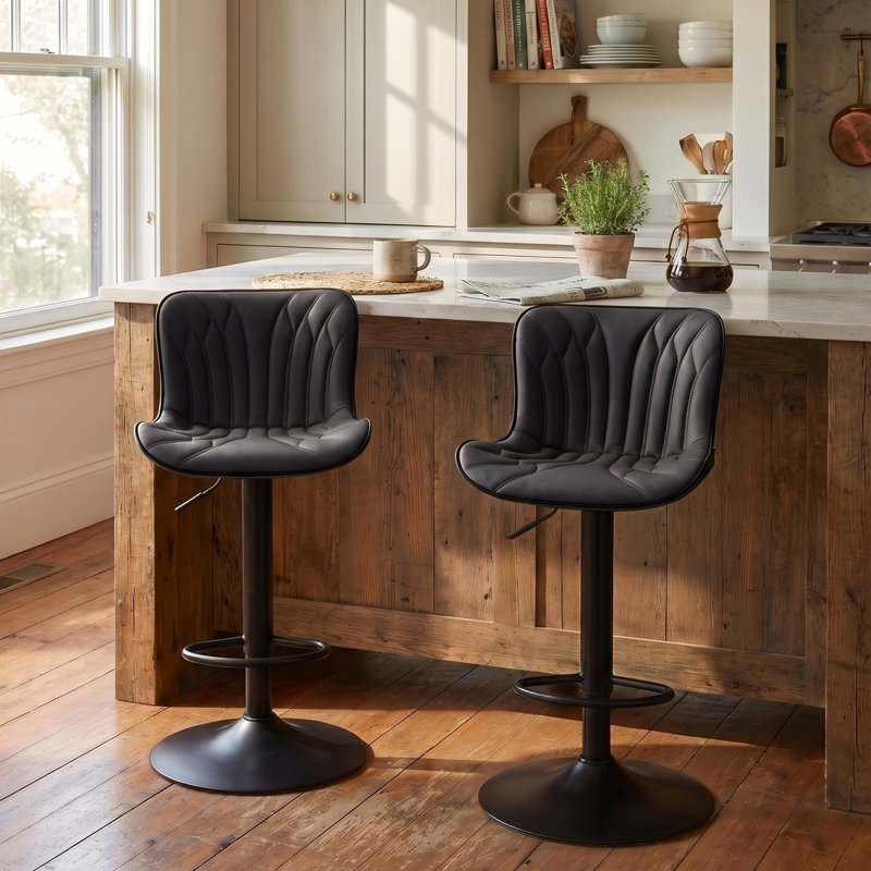 Tabouret de bar Denan, Noir