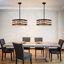 Lustre tambour en cristal 6 lumières à intensité variable moderne