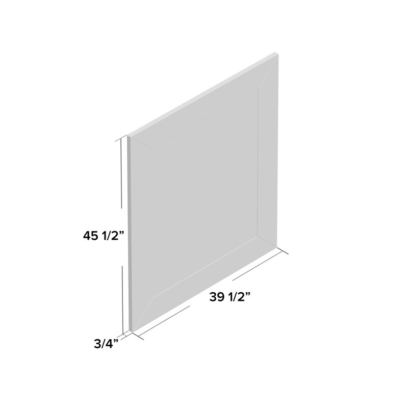 Dematteo Flat Wall Mirror, 45.5" H x 39.5" W, White