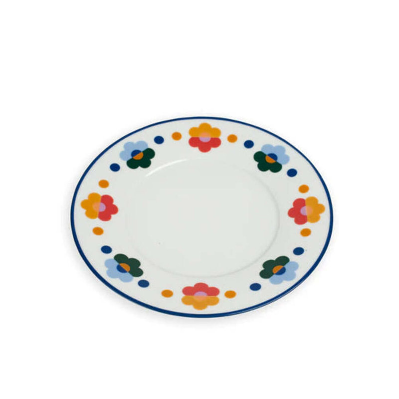 Floral Handmade Porcelain Salad/Dessert Plate