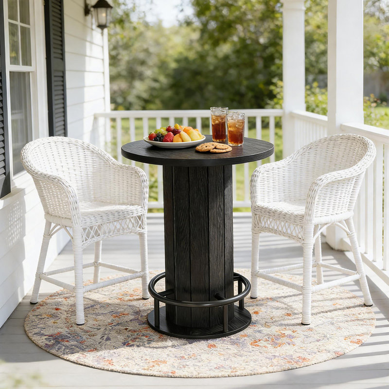 Table basse, table basse, table basse ronde, Black