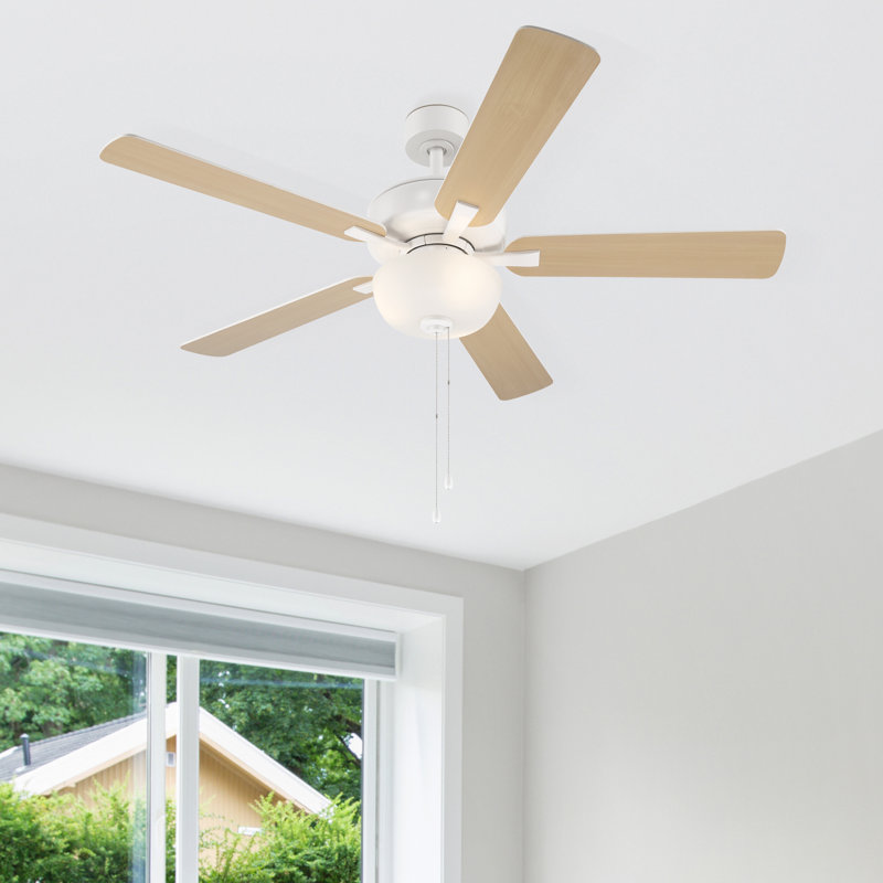 Kendleton 52'' Ceiling Fan with Light Kit, White