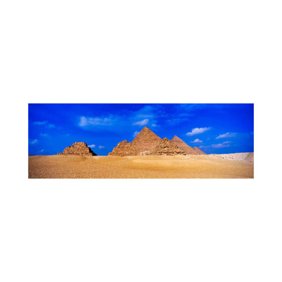Great Pyramids & Pyramids Of Queens, Giza Pyramid Complex, Giza, Egypt by Panoramic Images - Wrapped Canvas Panoramic Print