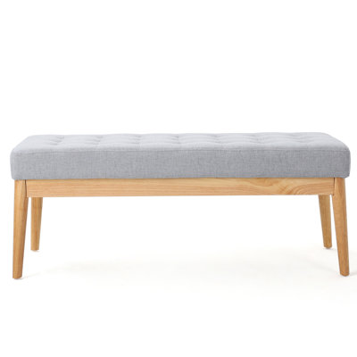 Contemporary In Grey With Surface And Solid Birch Leg Construction Modern Bench Legs Natural Finish