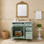 Meuble-lavabo autoportant avec lavabo en céramique et 4 tiroirs à fermeture en douceur-349686738