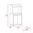 Kitchen Cart 49" H, Two Door Cabinet, One Open Shelf, Two Interior Shelves, White