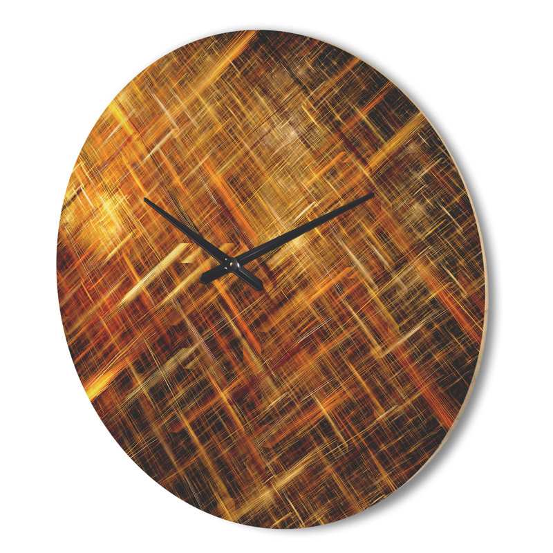 Horloge murale en bois doré, Très grand