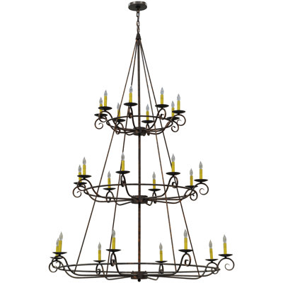 Emerico 24 - Light Dimmable Tiered Chandelier