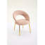 Chaise de salle à manger simple, chaise d'appoint avec dossier incurvé et pieds en métal
