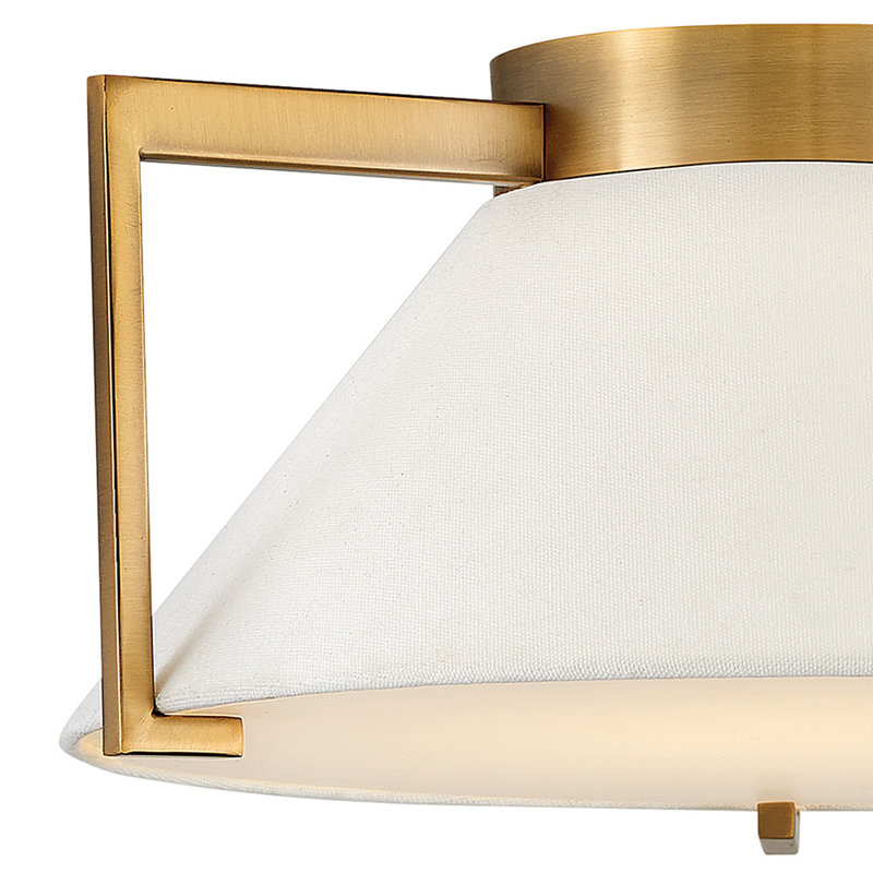 LED Flush Mount, 6.75" H x 15.75" W x 15.75" D, Brushed Bronze