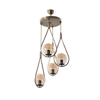 Adjustable Height Metal Globe Kitchen Island Pendant