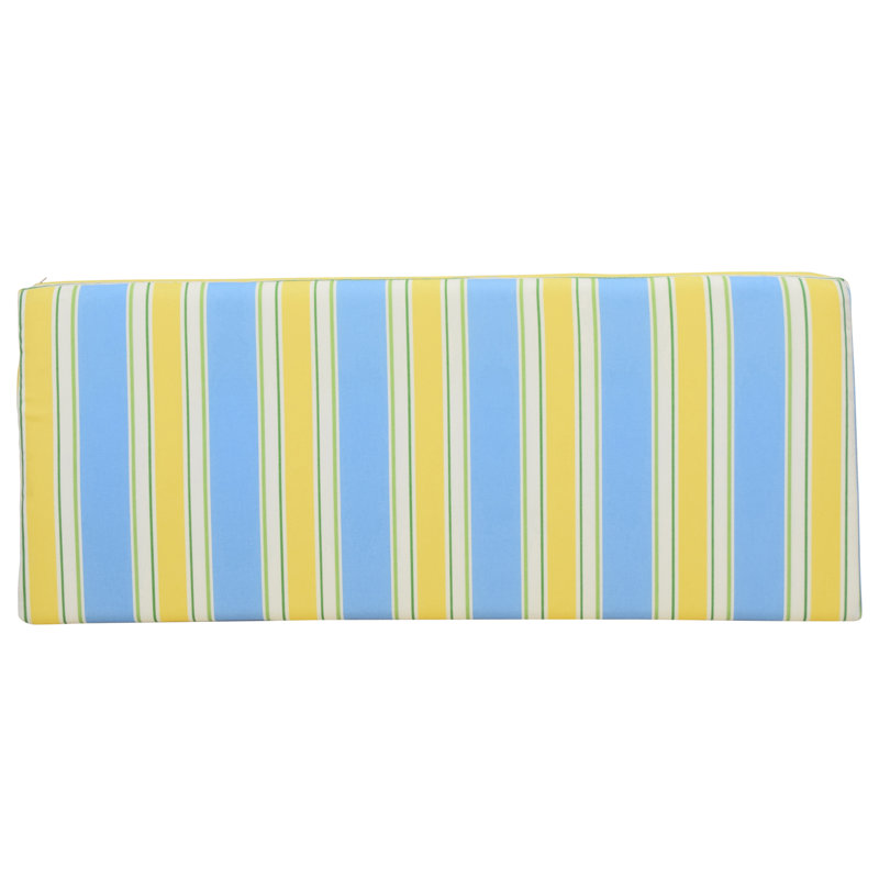 Outdoor 3'' Bench Seat Cushion, Huntington Mediterranean
