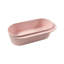 Baignoire de trempage autoportante ovale à surface solide de couleur rose pour salle de bain