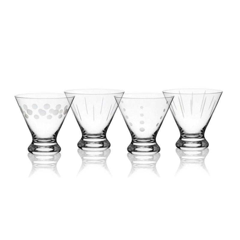 Cheers Stemless Martini Glasses