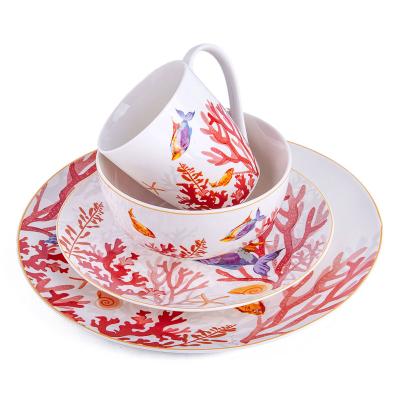 Adrine Piece Porcelain China Dinnerware Set