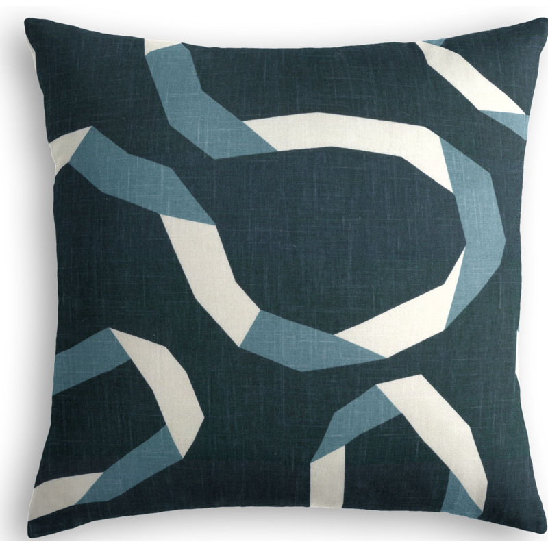 Vento Linen Square Pillow Cover & Insert, 16" x 16", Persimmon
