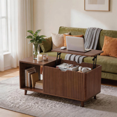 39.3‘’ Coffee Table With Storage & Lifting Top, Modern Coffee Table for Living Room