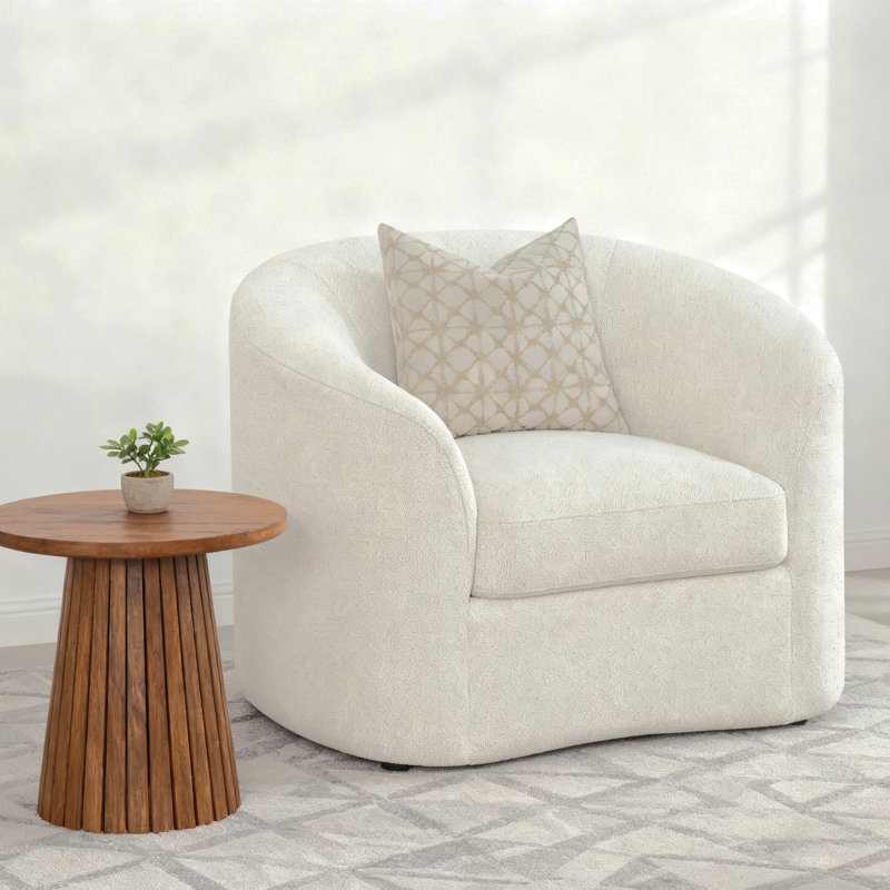 Modern Sloped Arms Chair with Pillow