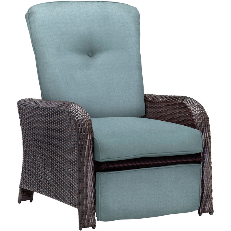 Amarys Metal Outdoor Lounge Chair, Blue