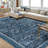 Suttle Oriental Machine Washable Rugs Floral Non-Slip Rug for Living Room Bedroom Nursery Dining Table Bedside Decor-209918016
